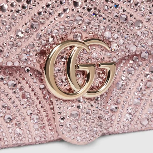 Gg Marmont Crystals Small Shoulder Bag