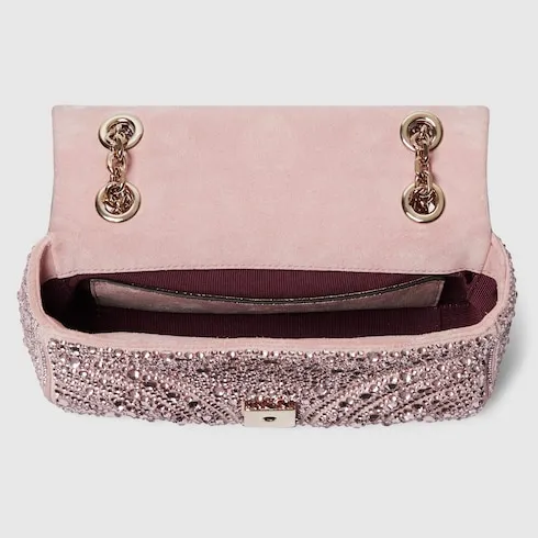 Gg Marmont Crystals Small Shoulder Bag