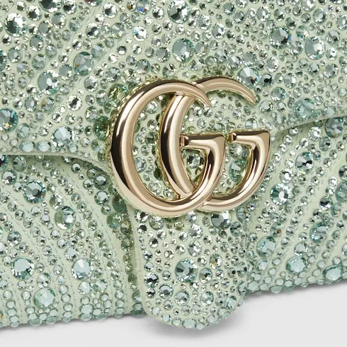 Gg Marmont Crystals Small Shoulder Bag