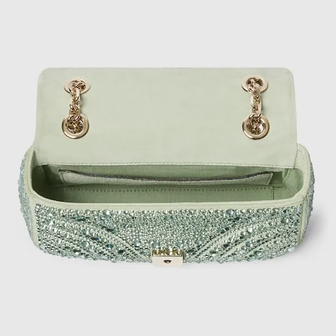 Gg Marmont Crystals Small Shoulder Bag