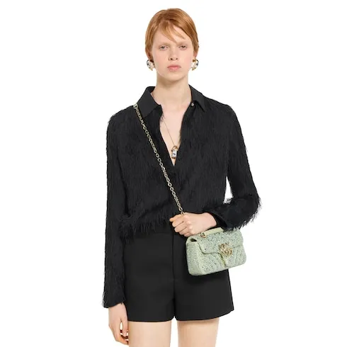Gg Marmont Crystals Small Shoulder Bag