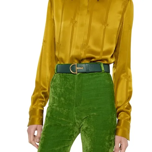 Belt With Half-Horsebit Buckle