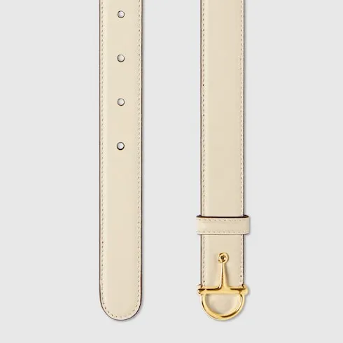 Thin Belt With Half-Horsebit Buckle
