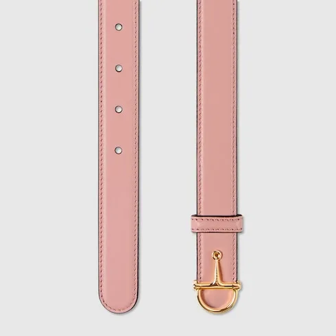 Thin Belt With Half-Horsebit Buckle