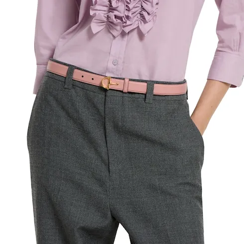 Thin Belt With Half-Horsebit Buckle