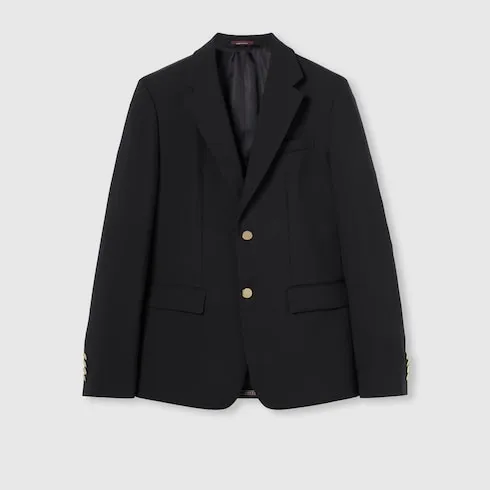 Single-Breasted Wool Jacket
