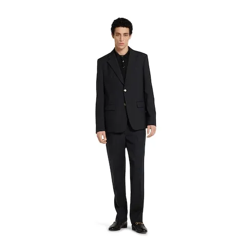 Single-Breasted Wool Jacket