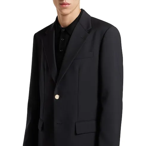 Single-Breasted Wool Jacket