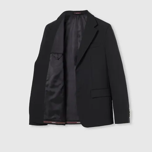 Single-Breasted Wool Jacket