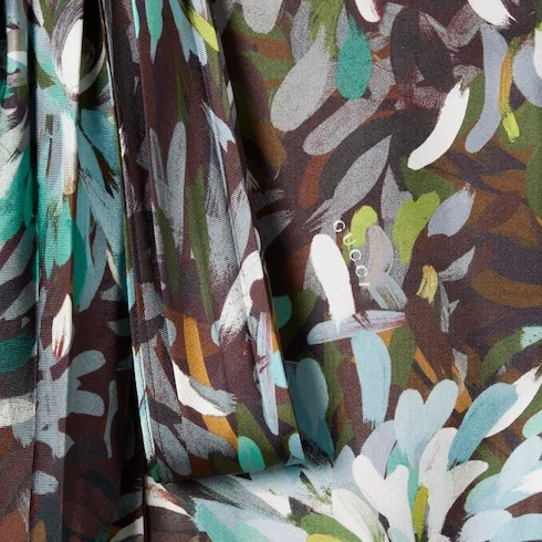 Printed Silk Twill Dress