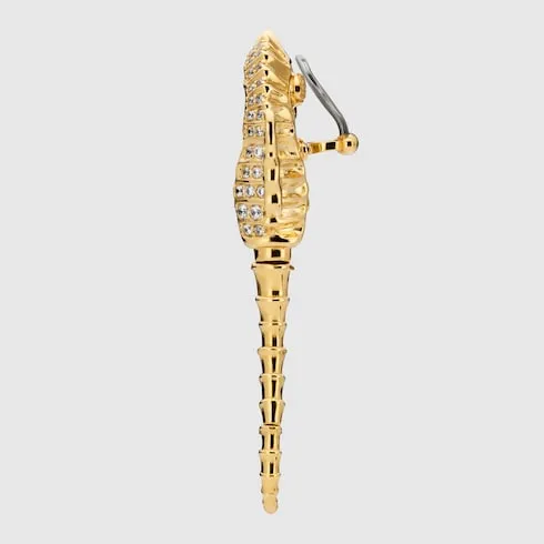 Seahorse-Shaped Earrings With Pearls