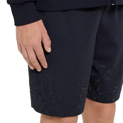 Technical Jersey Shorts With Crystals