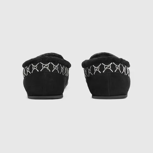 Gg Crystal Driver Loafer