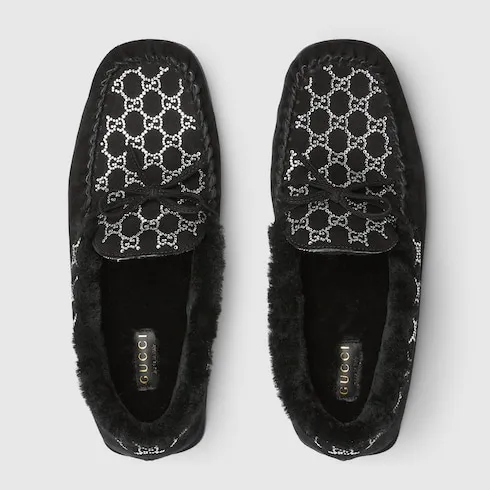 Gg Crystal Driver Loafer