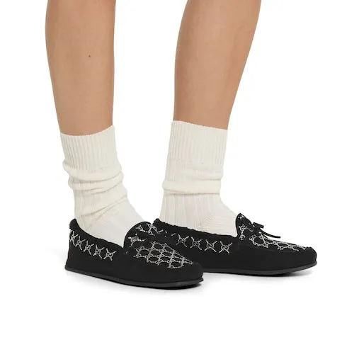 Gg Crystal Driver Loafer