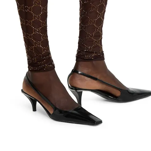 Slingback With Crystal Logo