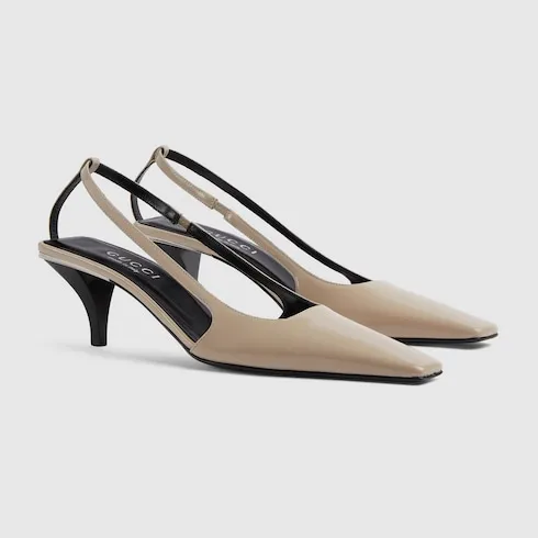 Slingback With Crystal Logo