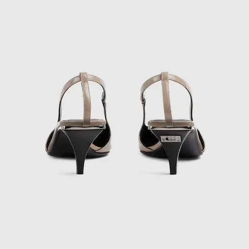 Slingback With Crystal Logo