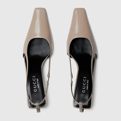 Slingback With Crystal Logo