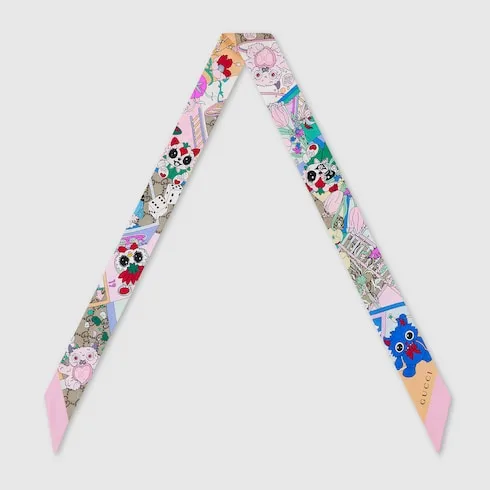 Besties Printed Silk Twill Ribbon