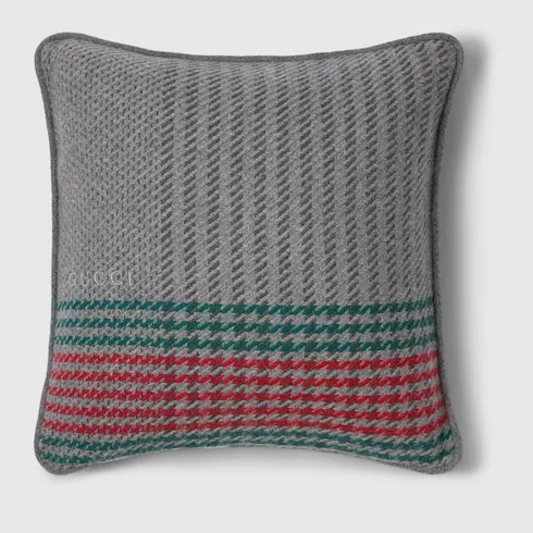 Cashmere Jacquard Cushion With Web