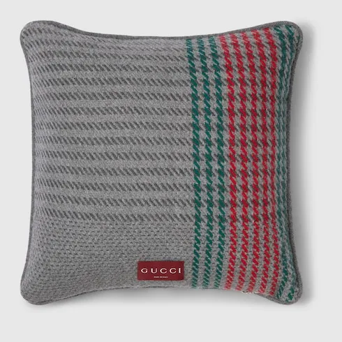 Cashmere Jacquard Cushion With Web