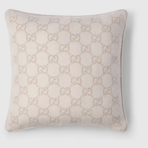 Gg Wool Cashmere Jacquard Cushion