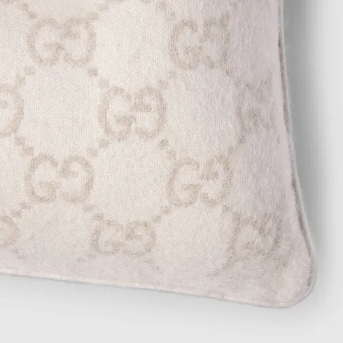 Gg Wool Cashmere Jacquard Cushion