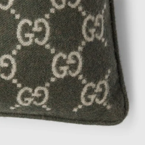 Gg Wool Cashmere Jacquard Cushion