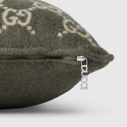 Gg Wool Cashmere Jacquard Cushion