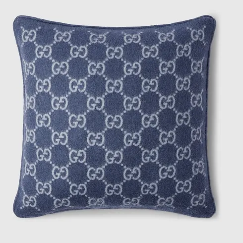 Gg Wool Cashmere Jacquard Cushion