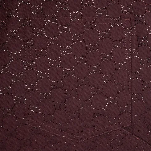 Gg Canvas Trousers With Crystals