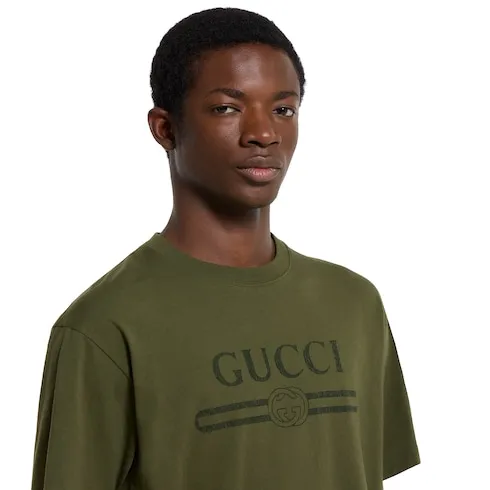 Cotton Jersey T-Shirt With Print