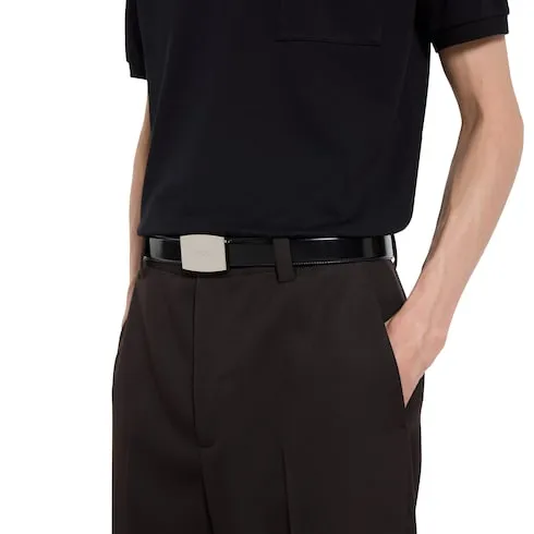 Reversible Belt With Plaque Buckle