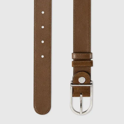 Reversible Belt With Rounded Buckle