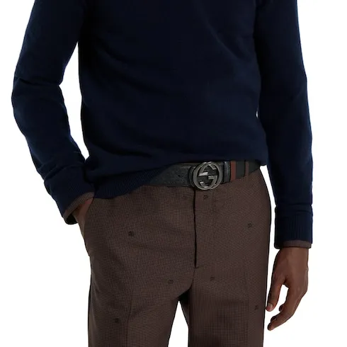 Reversible Belt With Interlocking G Buckle