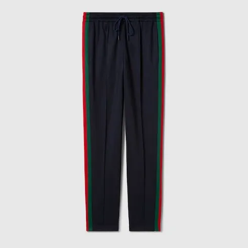 Technical Jersey Sportswear Trousers With Web