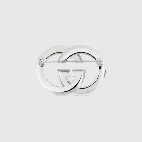 Interlocking G Brooch With Crystals
