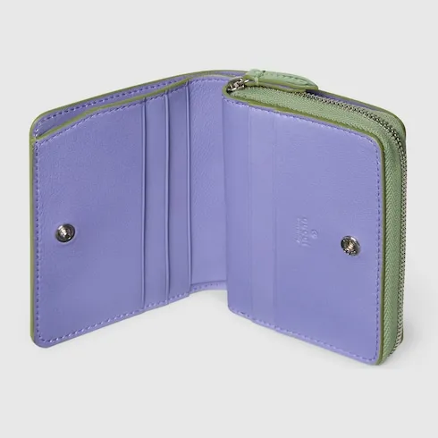 Bi-Colour Gg Marmont Mini Zip Wallet