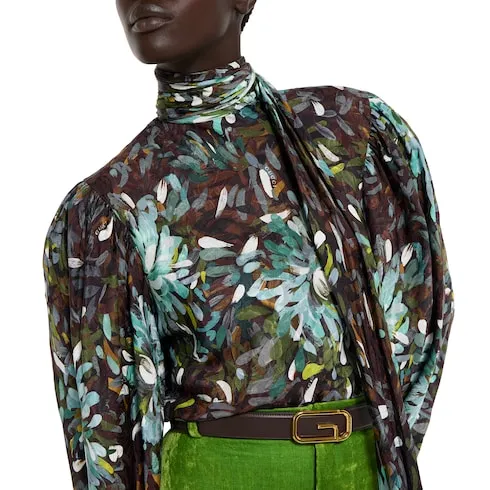 Printed Silk Twill Shirt