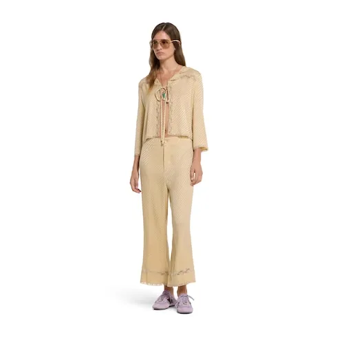 Diagonal Gg Silk Jacquard Shirt