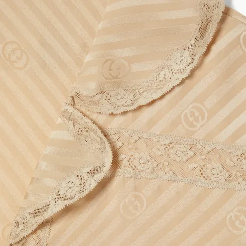 Diagonal Gg Silk Jacquard Shirt