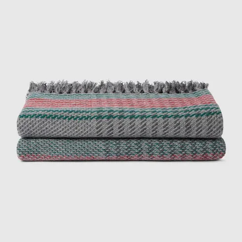 Cashmere Jacquard Blanket With Web