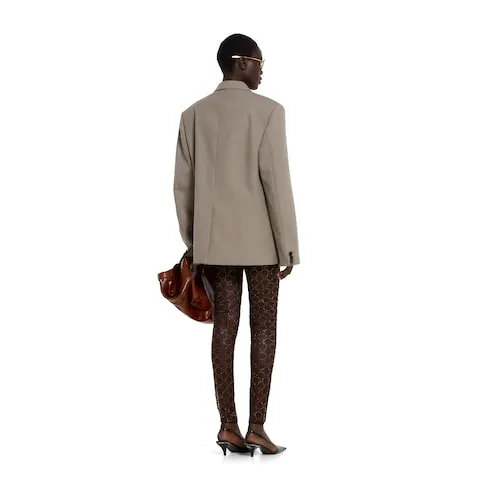 Double-Breasted Wool Mouliné Jacket