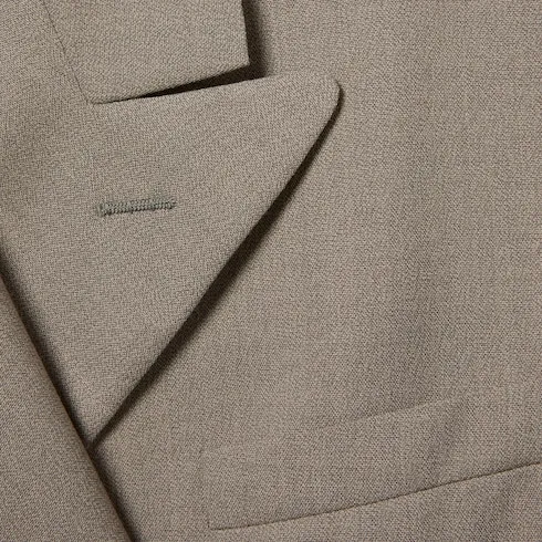 Double-Breasted Wool Mouliné Jacket