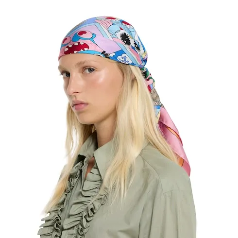 Besties Printed Silk Twill Carré
