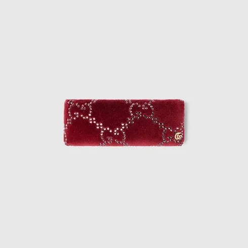 Soft Velvet Hair Clip With Crystals