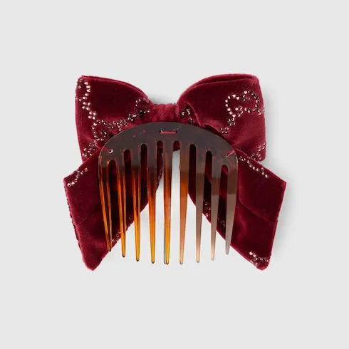 Soft Velvet Hair Slide With Crystals