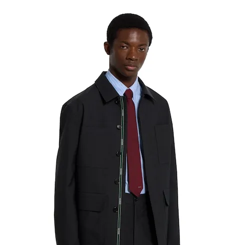 Horsebit Silk Jacquard Tie
