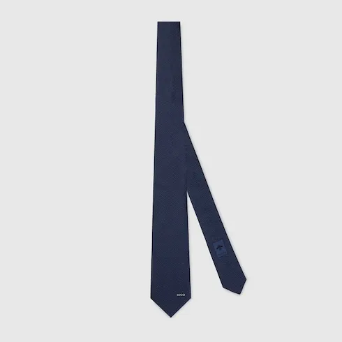 Horsebit Silk Jacquard Tie
